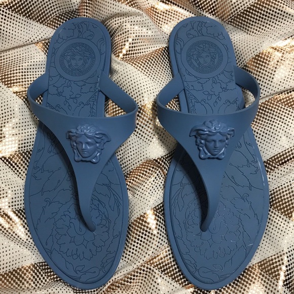 blue versace sandals